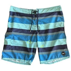 O'Neill Navy and Aqua Swim Trunks Shorts